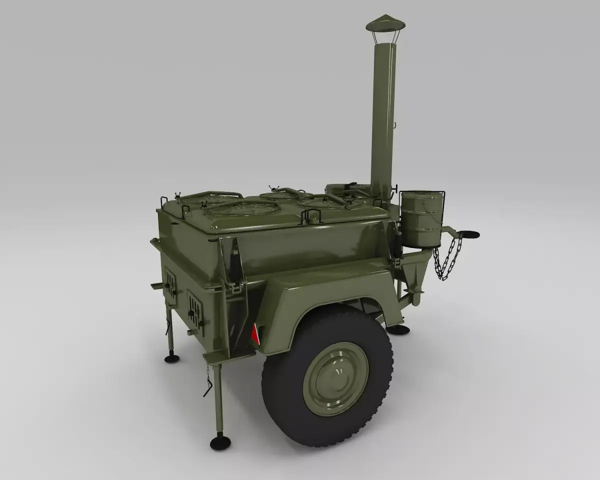 Polish army field kitchen 3D model