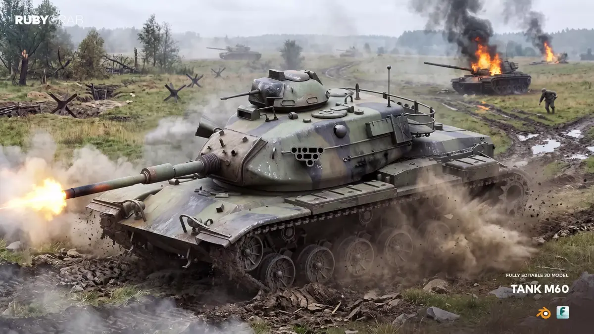 Tank M60 3D model