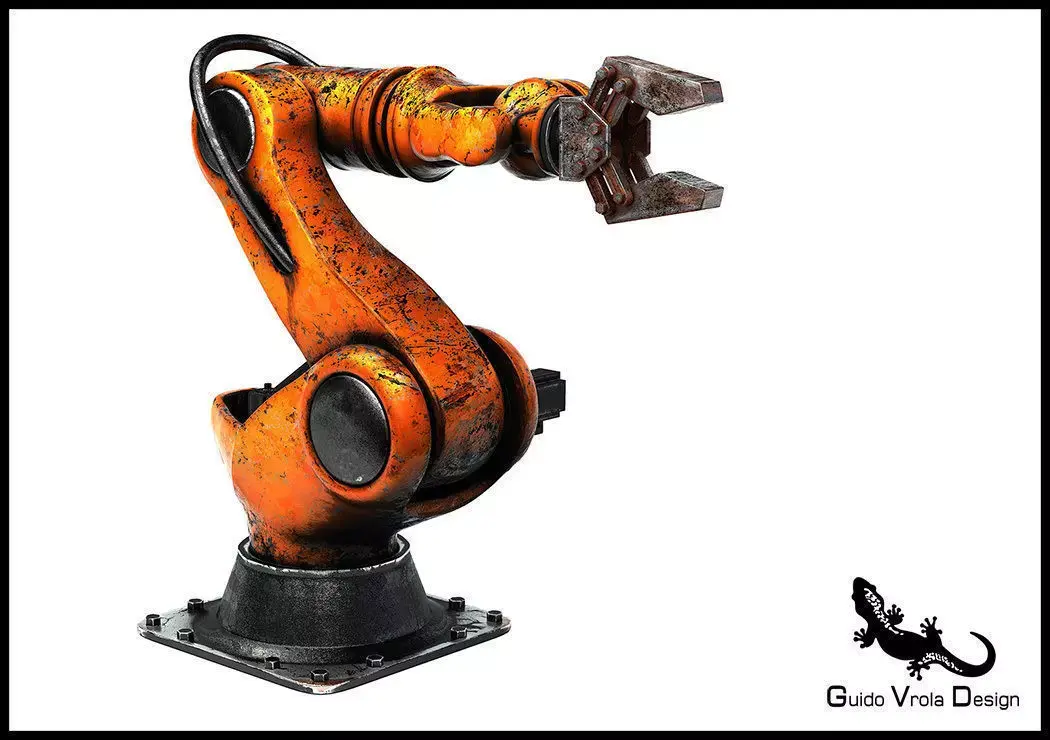 Aged Industrial Robot 3D model
