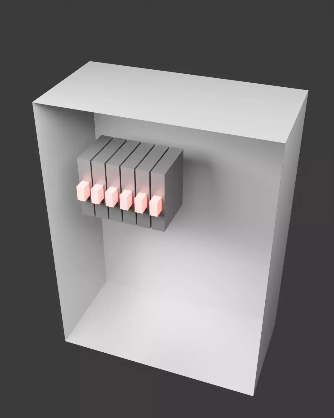 Electrical Distribution Board DB Box 3D Model with MCB Panel 3D model