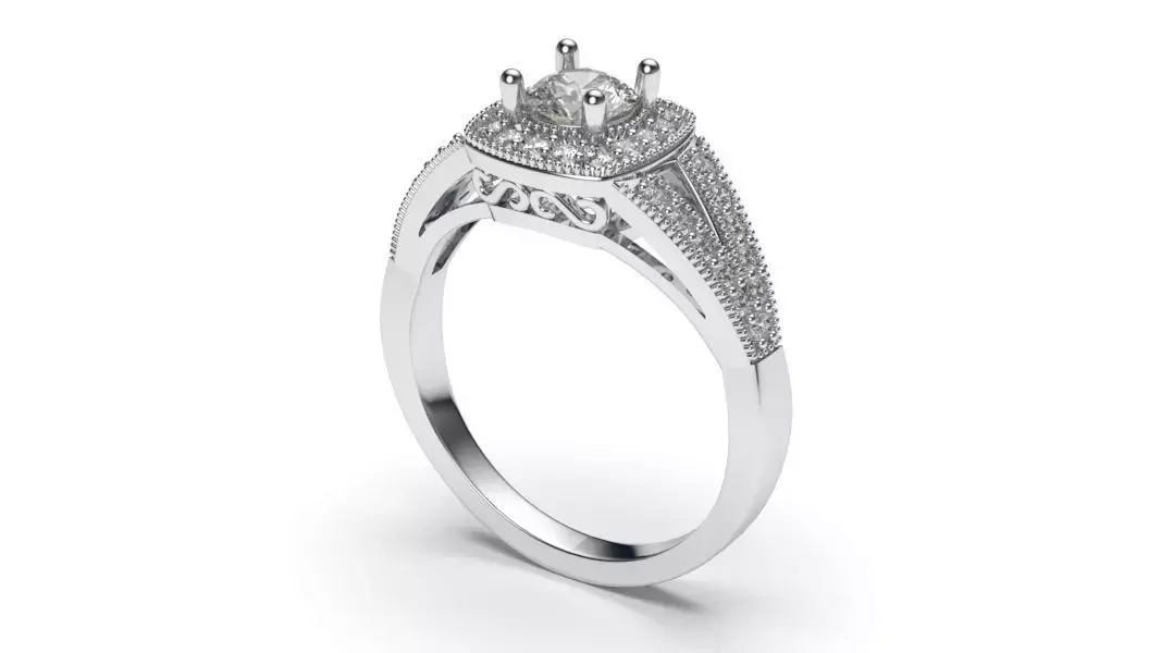 solitaire with ring sizes  8 part S79 3D print model