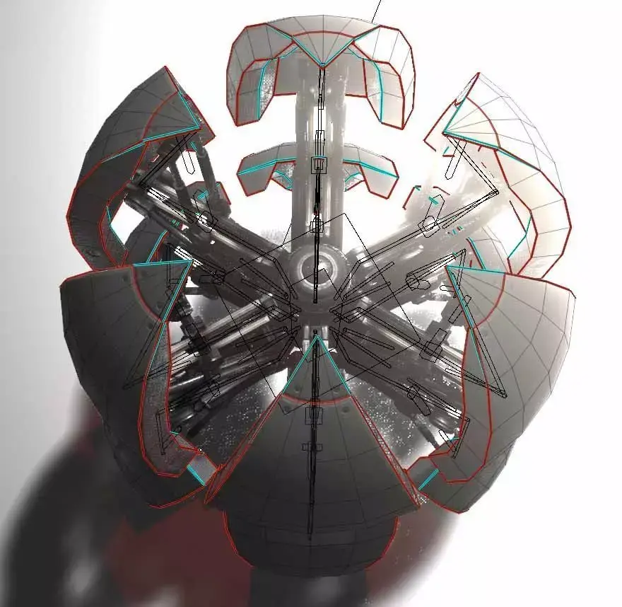 Sphere-Bot with hydraulics Free-Download Free low-poly 3D model