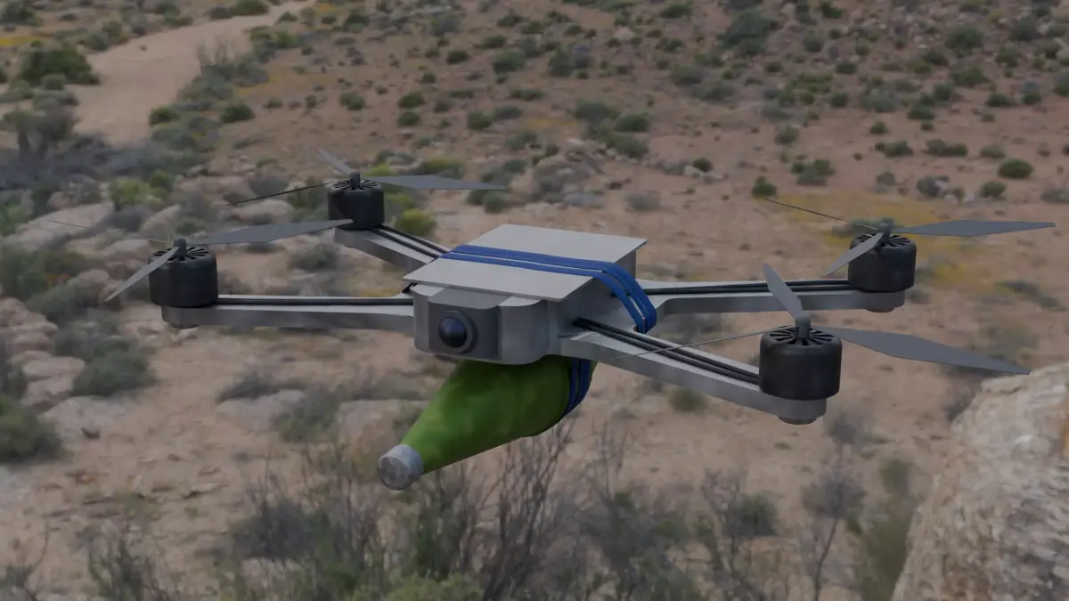 FPV Kamikaze Drone 3D model