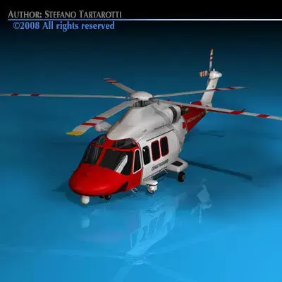AW139 coastguard 3D model
