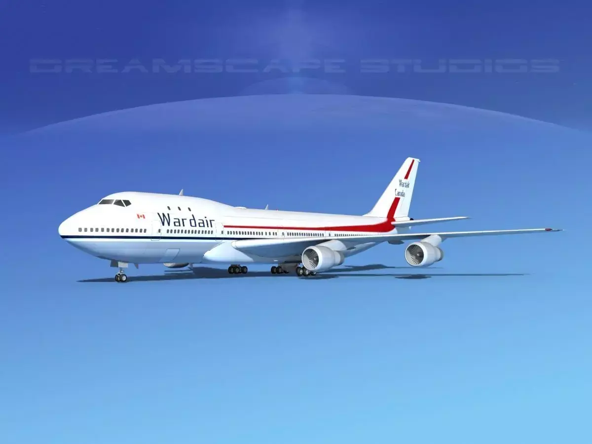  Boeing 747-100 Wardair Canada 3D model