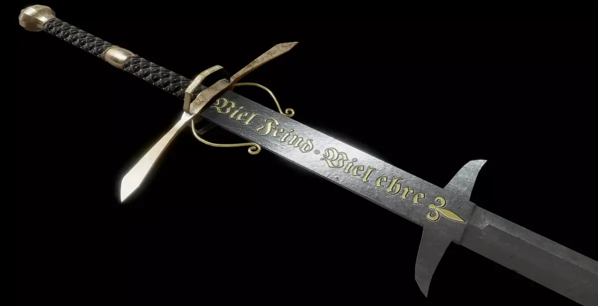 Zweihander Sword Low-poly 3D model buy