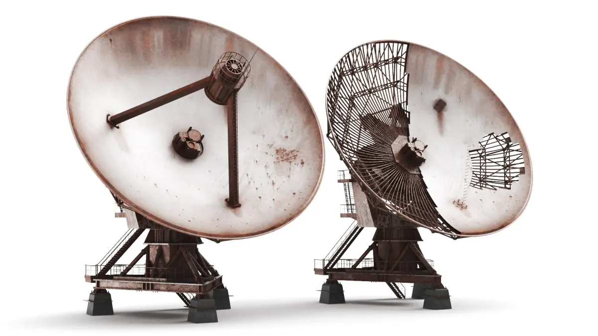 Detailed Apocalyptic Satellite Dish 3D model