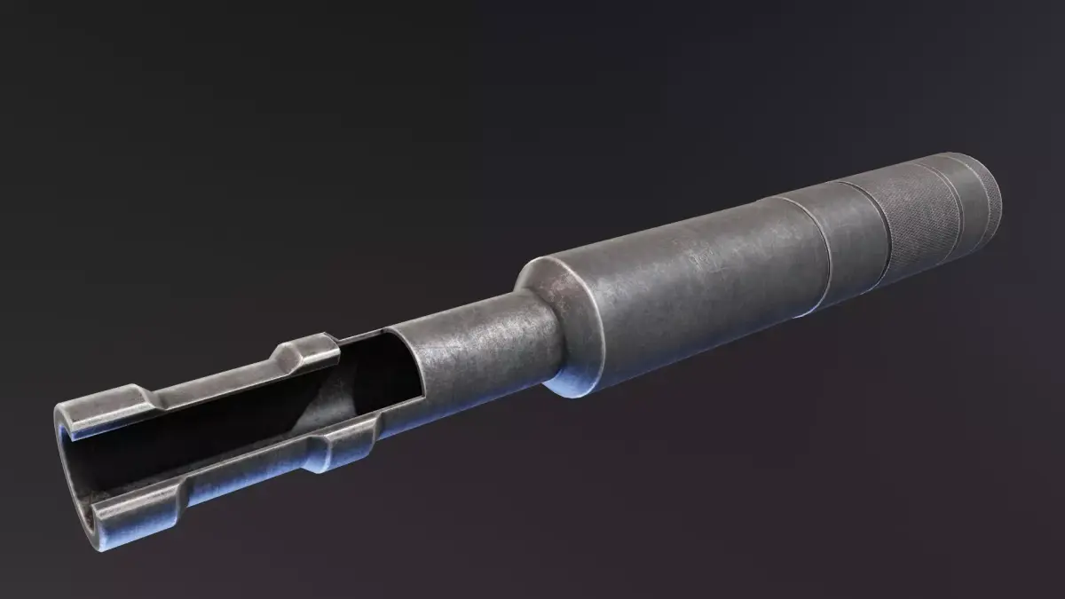 Bramit Suppressor Mosin Nagant Low-poly 3D model