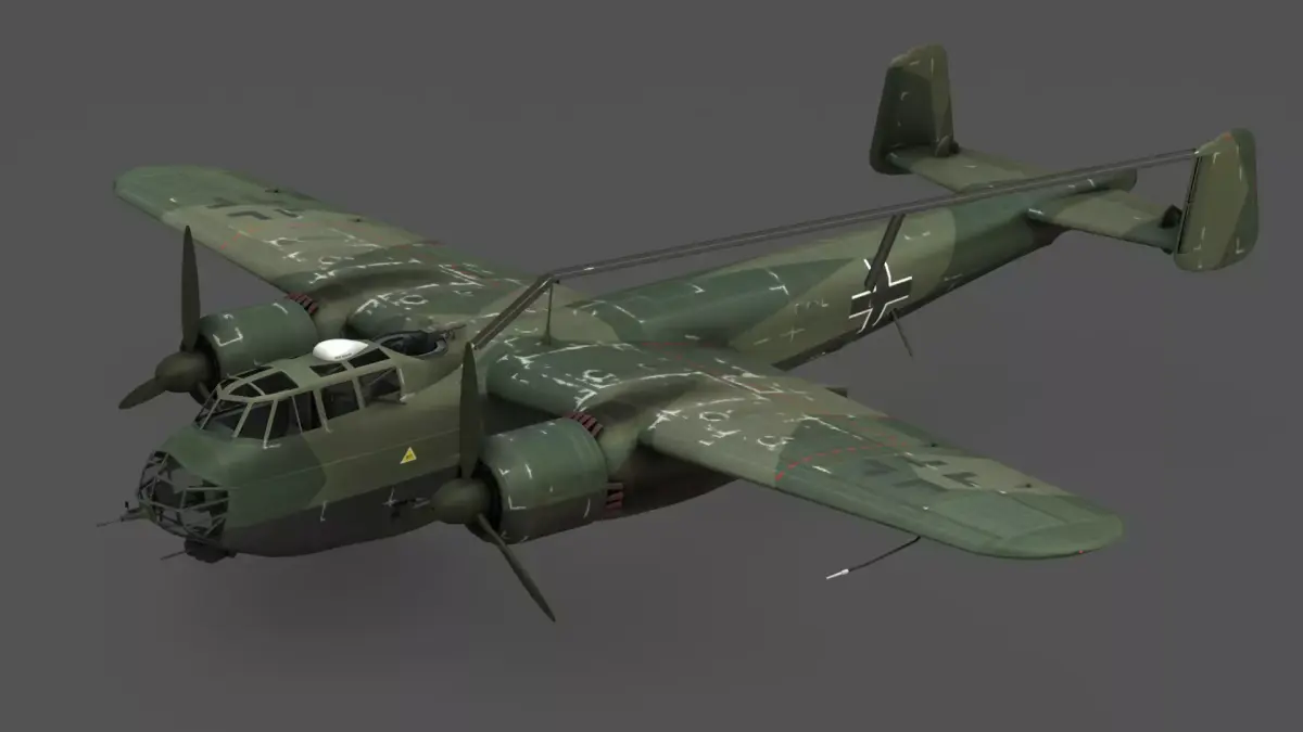 Dornier Do 217 E-4 German WWII Bomber 3D Model  Low-poly 3D model