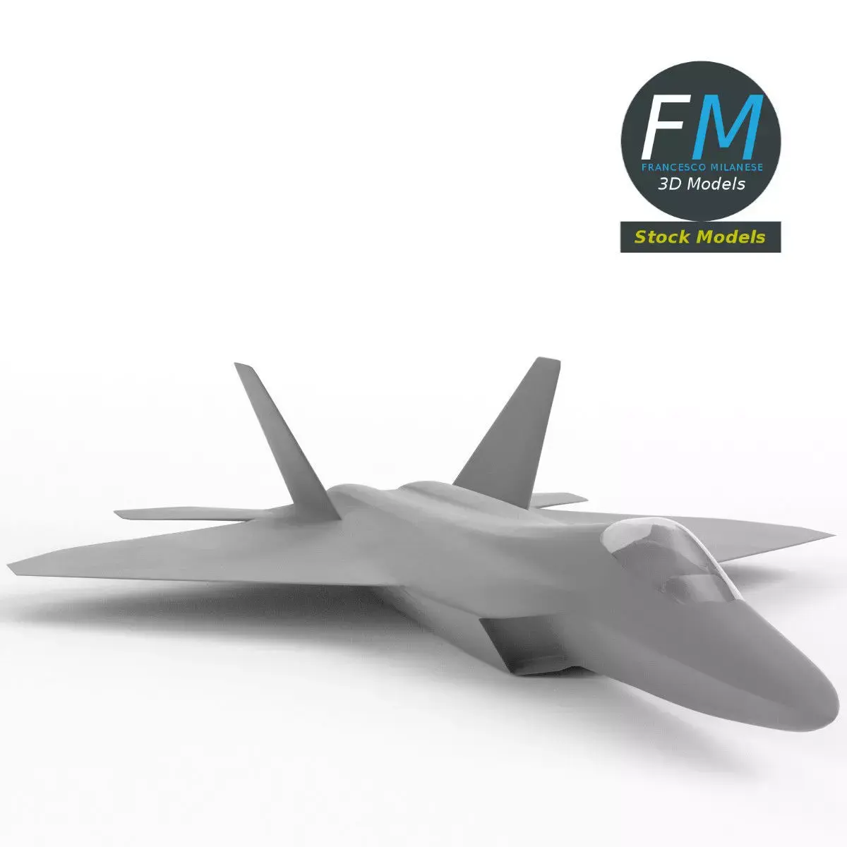 Stylized Stealth Multirole Fighter Jet 3D model