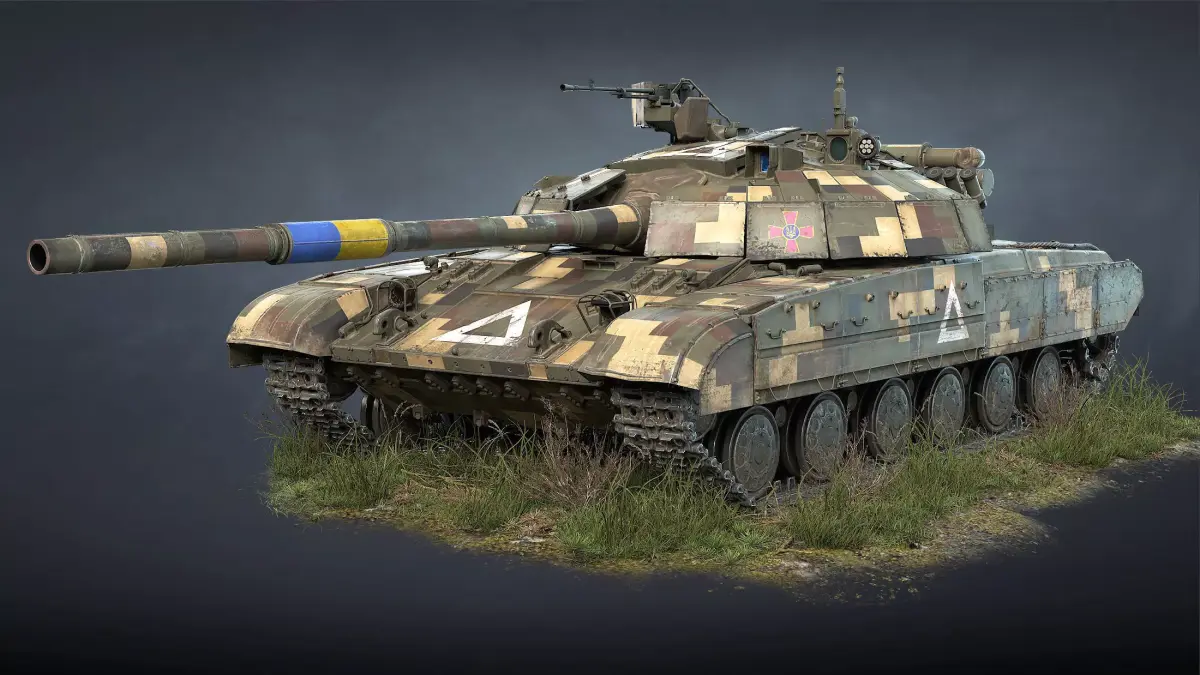 Tank T-64BM Bulat Low-poly 3D model