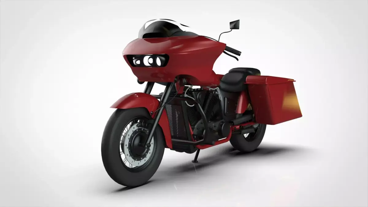 Cruiser Batwing Motorcycle 3D Model 3D model