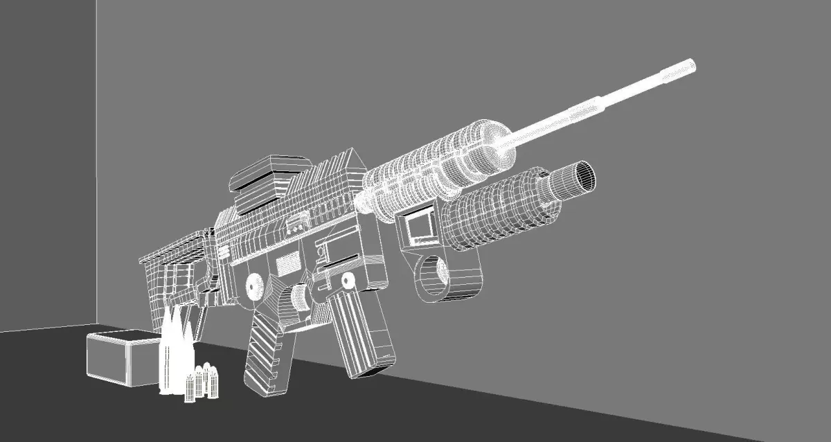 M416 Model and Textures 3D Model Rifle for Military Enthusiasts Free 3D model