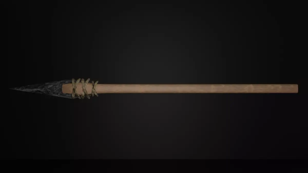 Stone Spear Ancient Weapon Low Poly Free low-poly 3D model