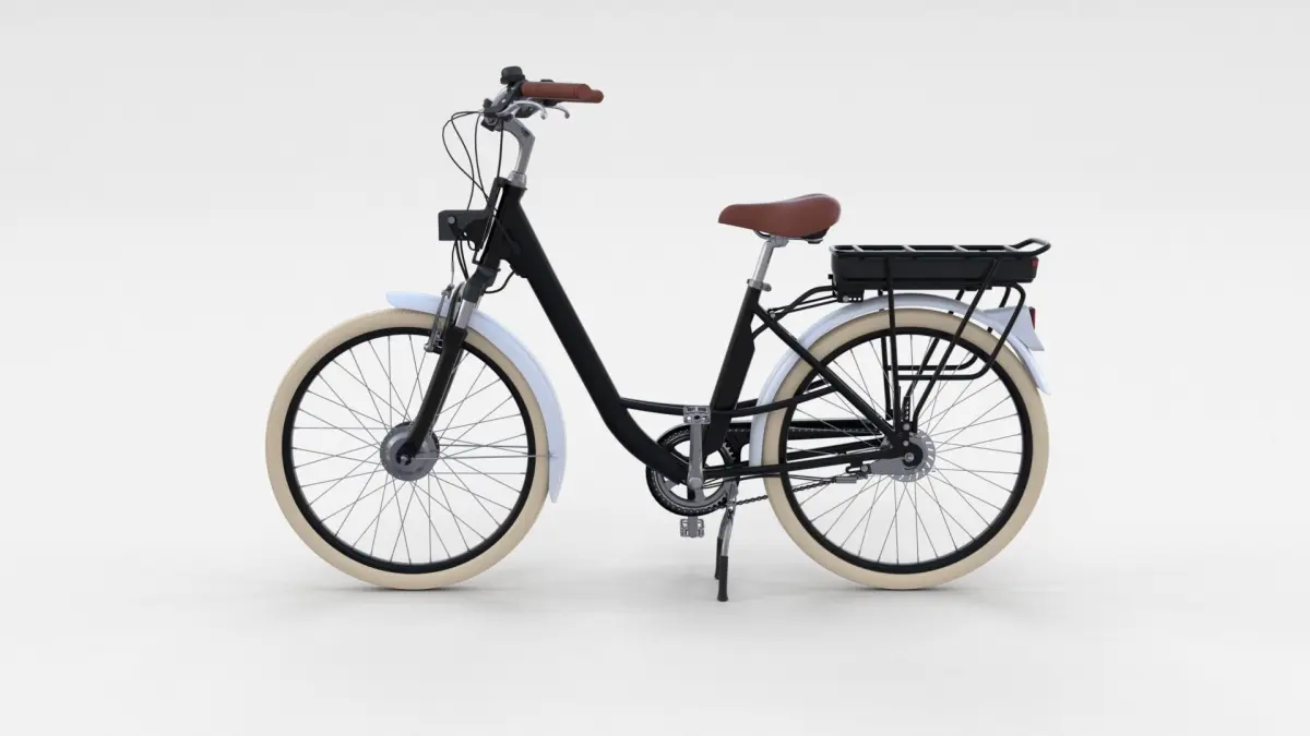 Electric City Bicycle Black 3D model