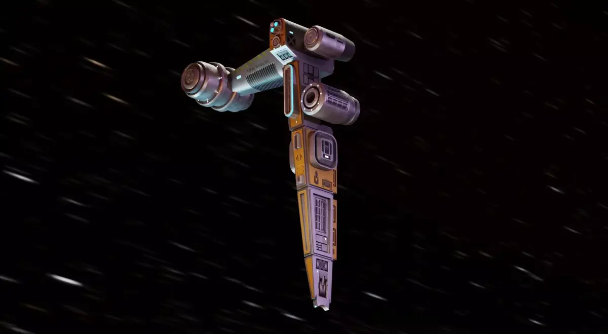 Space Horse Spaceship Low-poly 3D model
