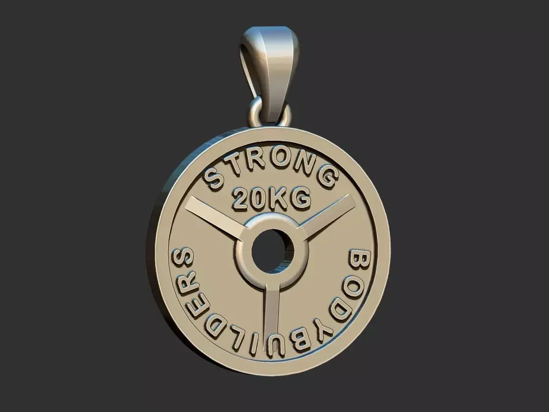 Weight Plate Pendant - Pingente Anilha 3D print model