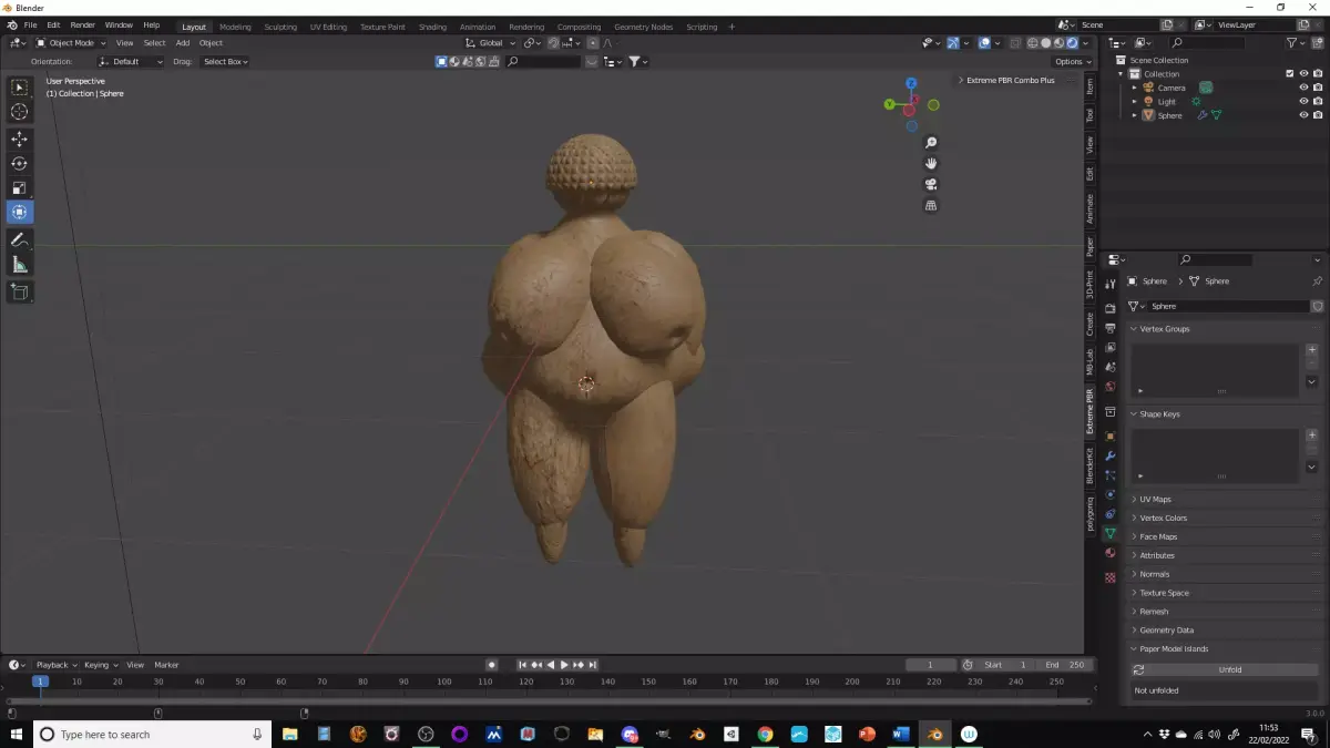 Fertility idle Low-poly 3D model