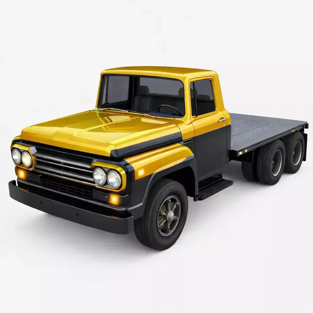 Early Vintage Flatbed Pickup Truck Antique Historical Vehicle 03 3D model