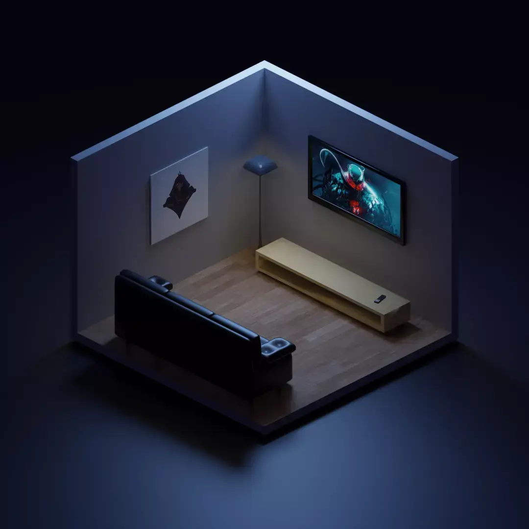 Living room Free low-poly 3D model order