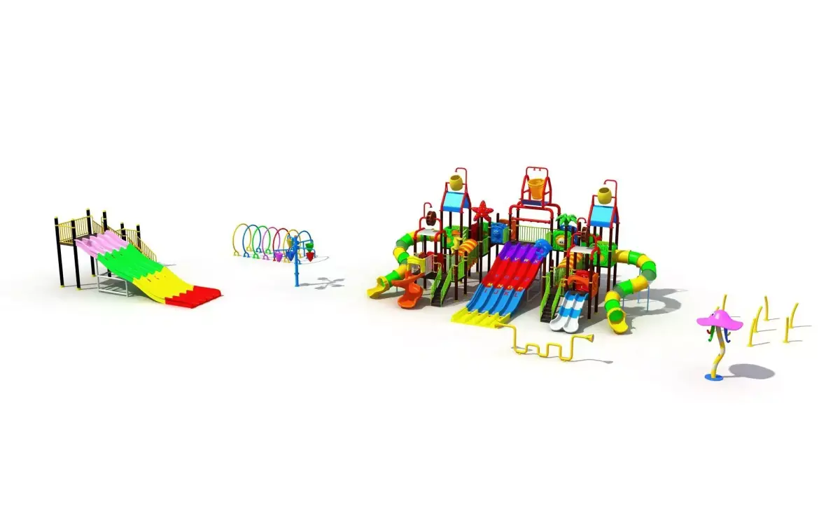 Kids outdoor commercial play structure 3D model 3D model 28
