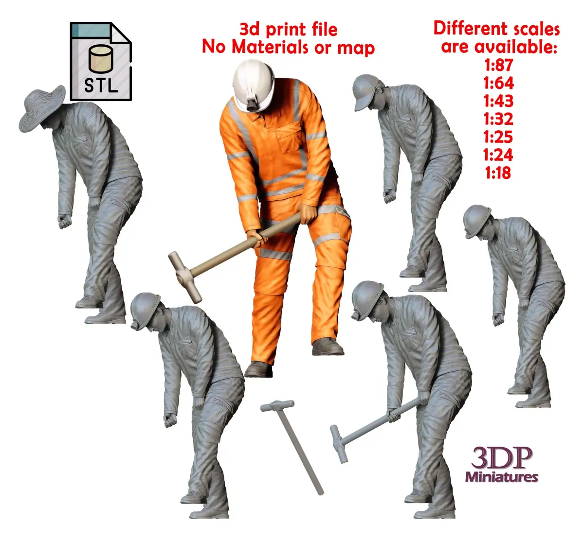 N1 Railway Track Worker 3D print model