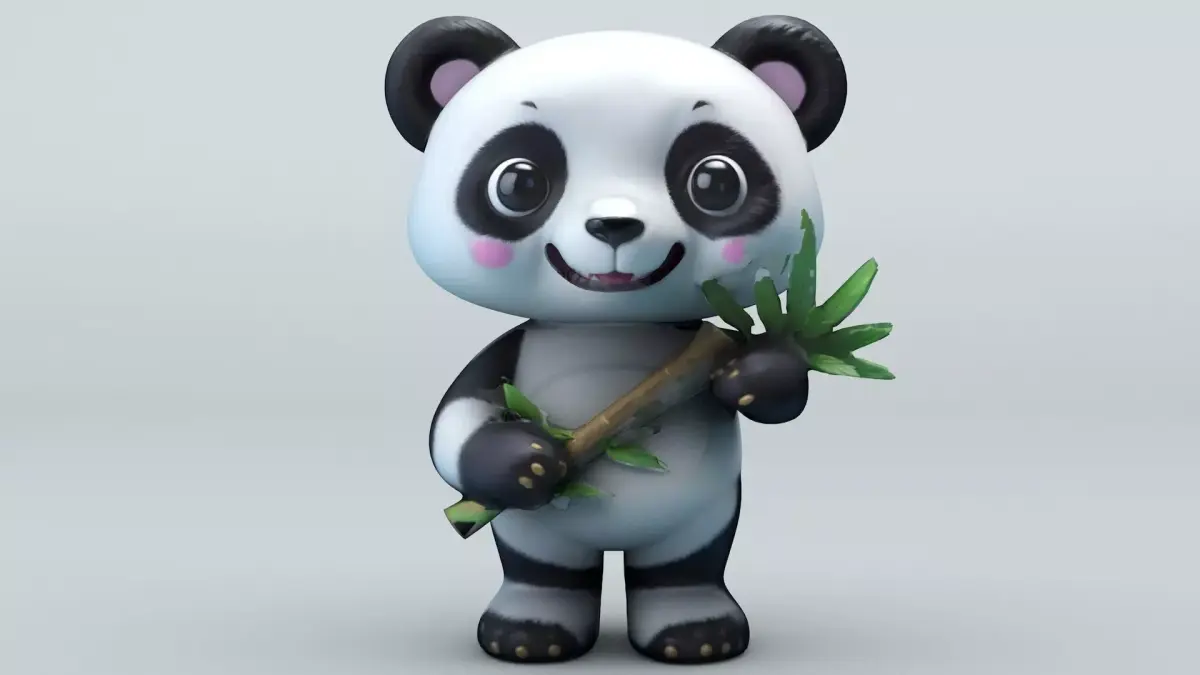 Kawaii Club Cute Panda 3D model
