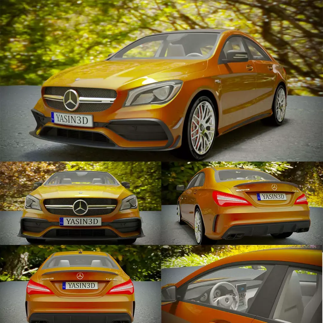 Car Mercedes Benz Cla45 Amg 2017 Free 3D model