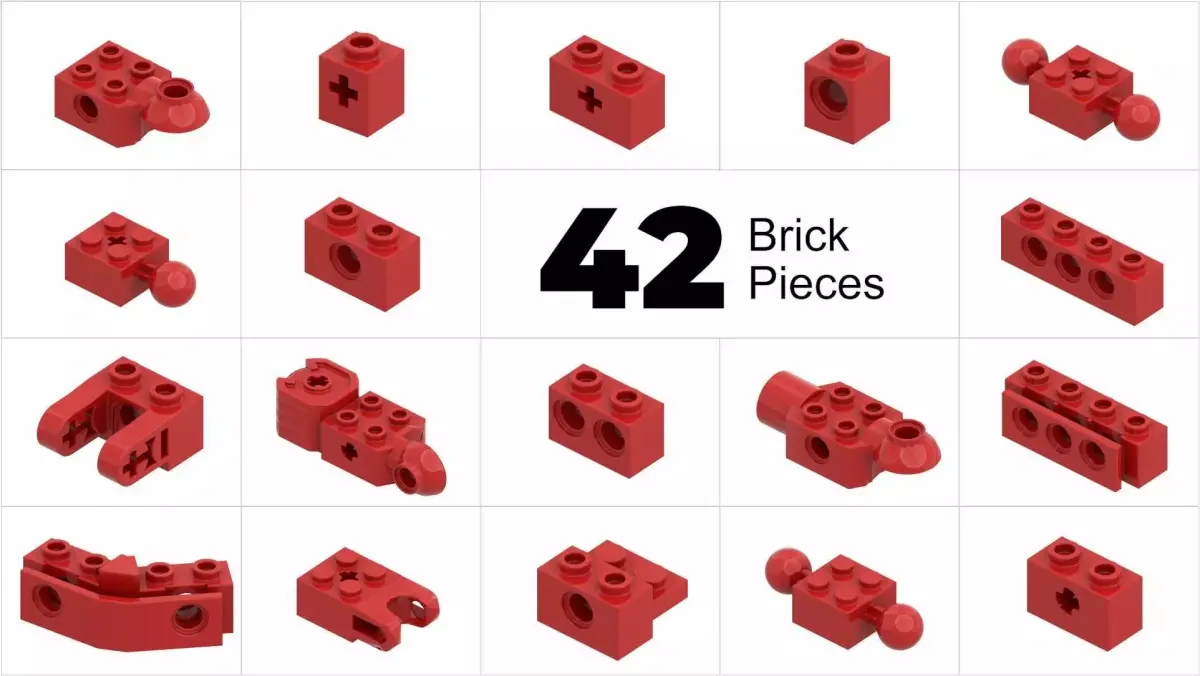 TwindBricks3D - 42 Technic Brick collection 3D print model