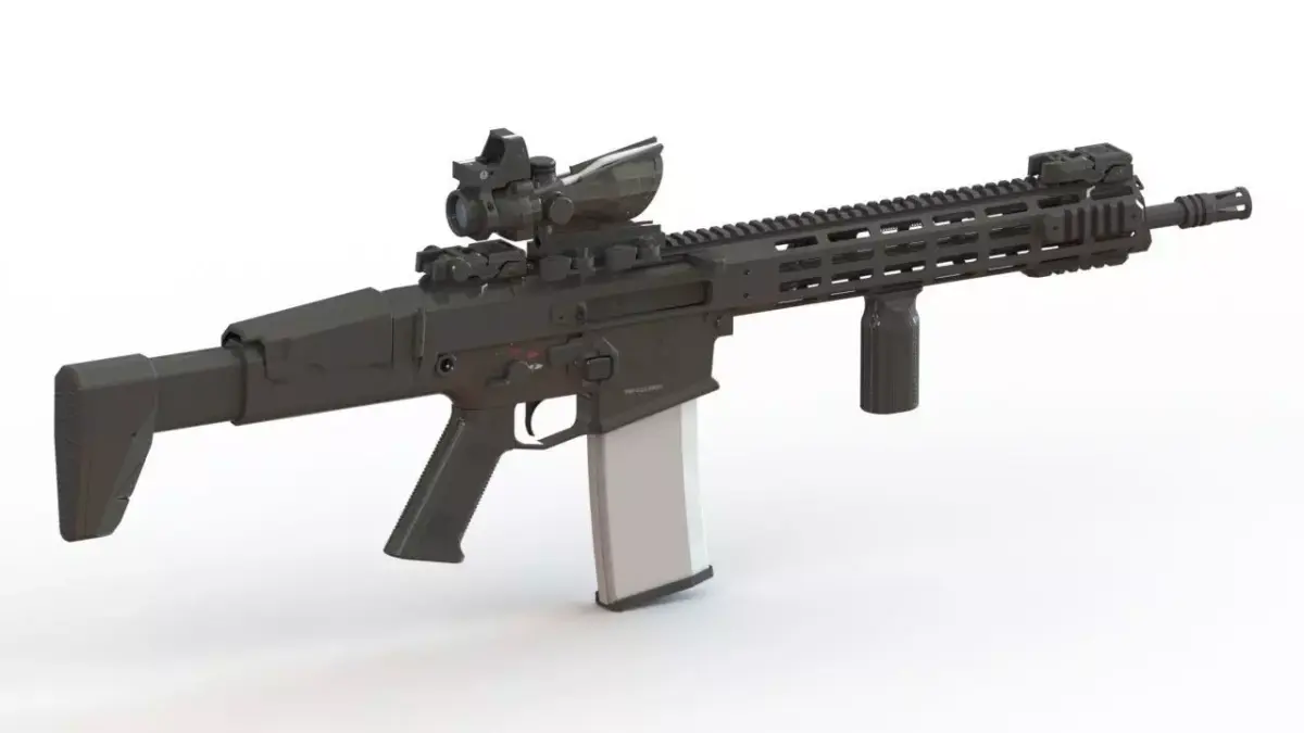 Rifle WZ2022 308 a4 3D model