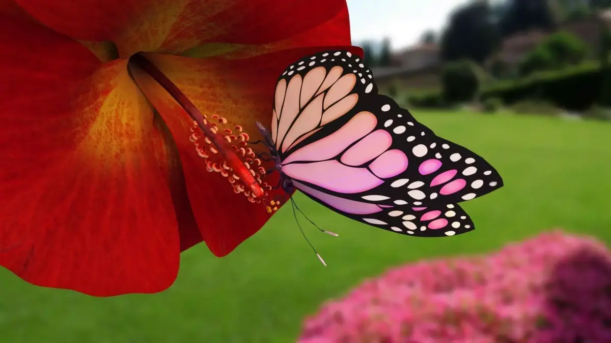 Flying Butterfly  Rigged Model 3D model