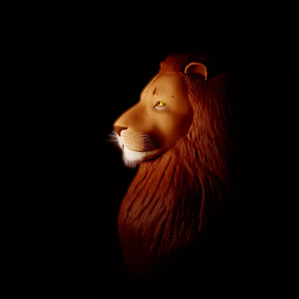 Lion Bust 3D model