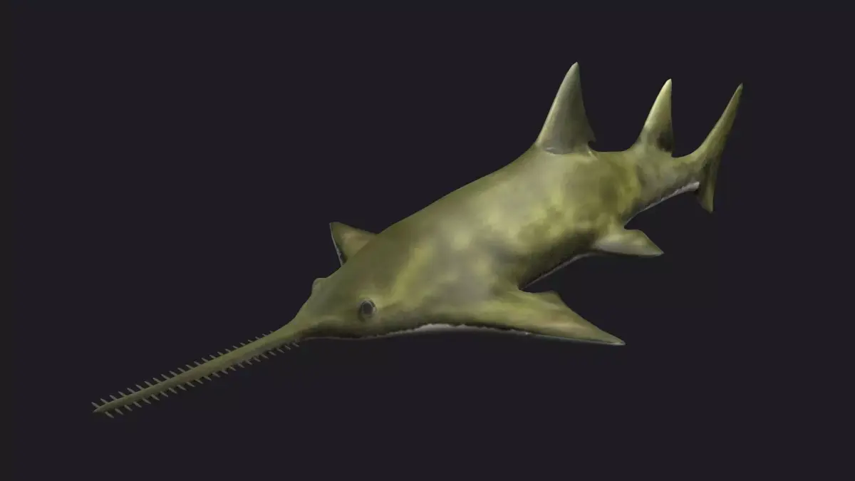 fish shark sawfish animal aquatic extinct ocean 3D model