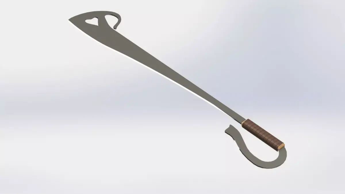 WG 7002 - Ersatz falchion v3 Low-poly 3D model