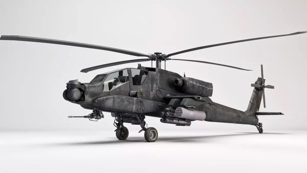 AH-64 Apache Helicopter 3D model buy