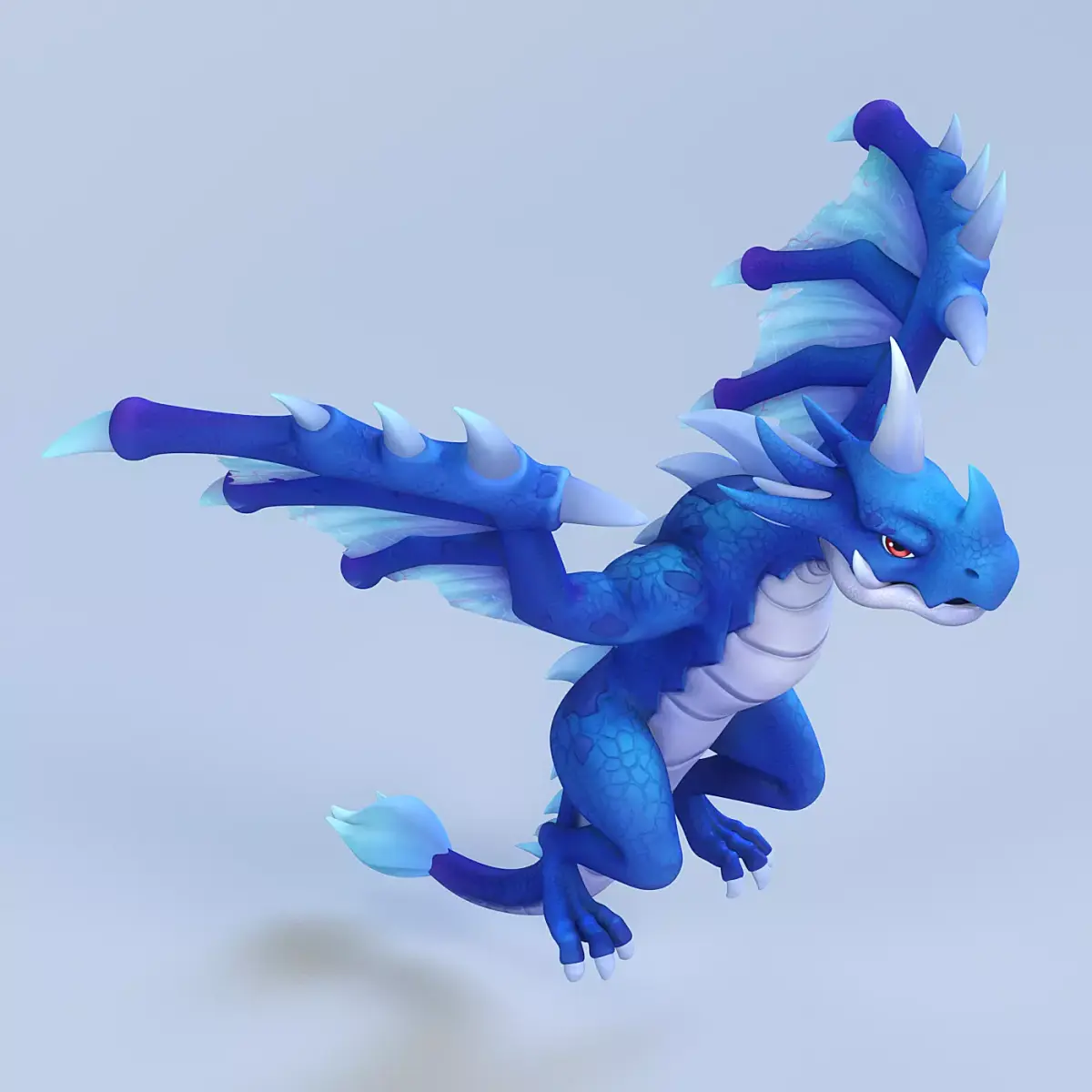 Cartoon Dragon Low-poly 3D model