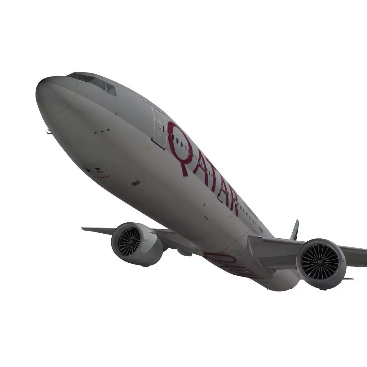 Boeing 777-300ER Qatar Airways 3D model