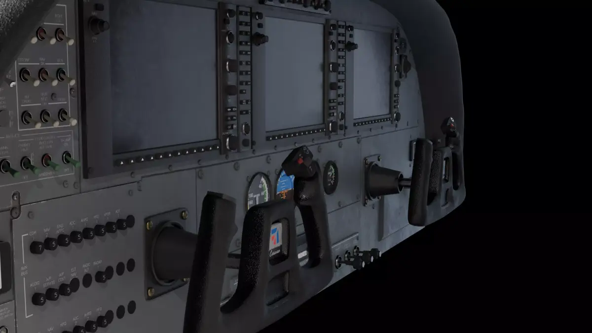 Cessna Caravan instrument panel  3D model