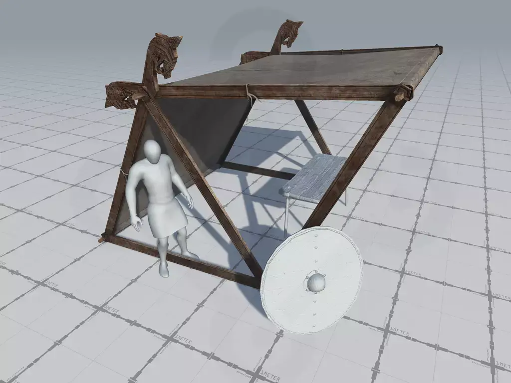 Viking Market Tent Low-poly 3D model