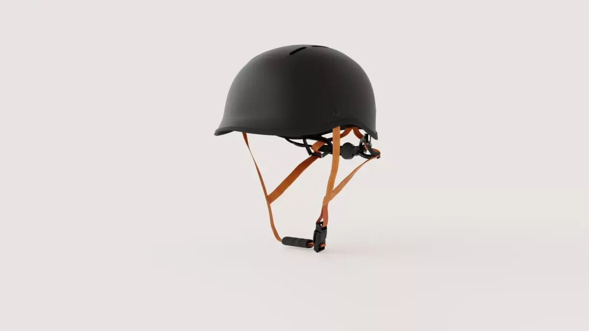 Urban Bicycle Helmet - Black Low-poly 3D model