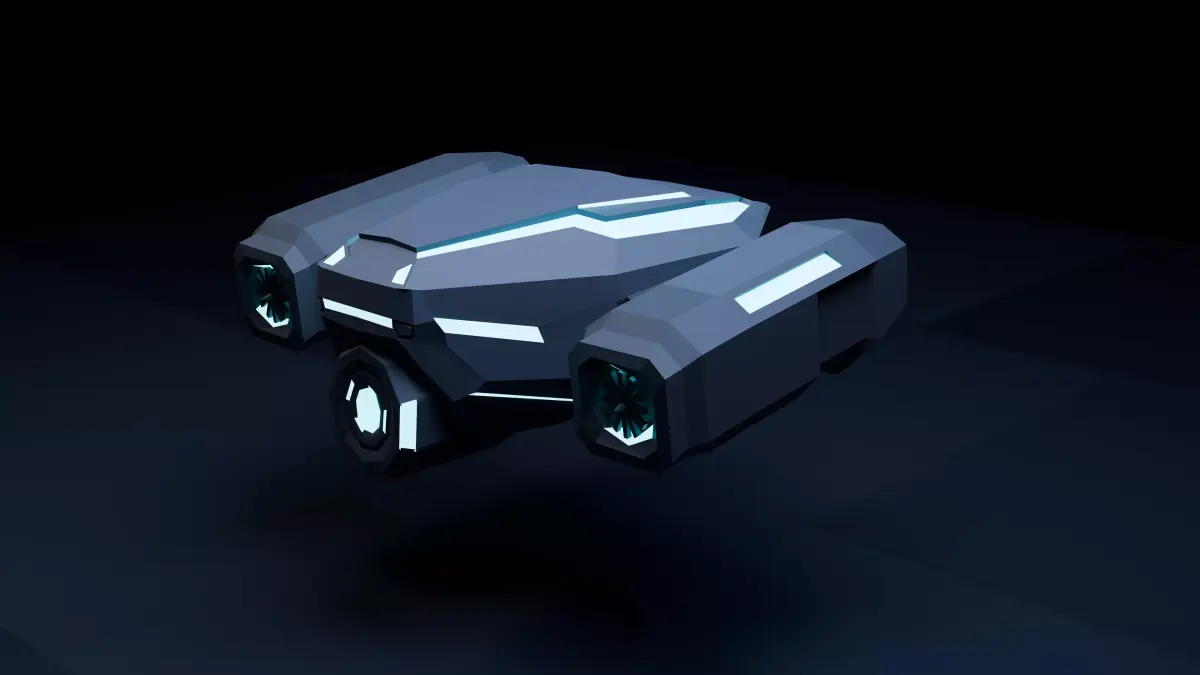 Sci-Fy Drone - Game Ready Model Low-poly 3D model