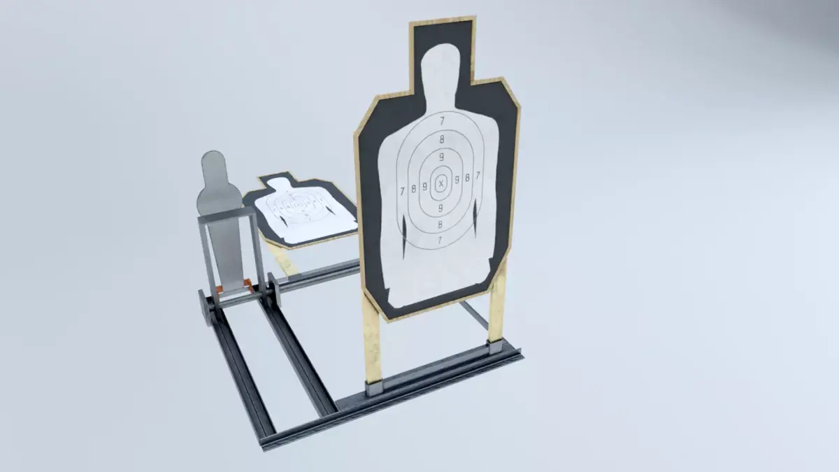 Police Shooting Target Low-poly 3D model
