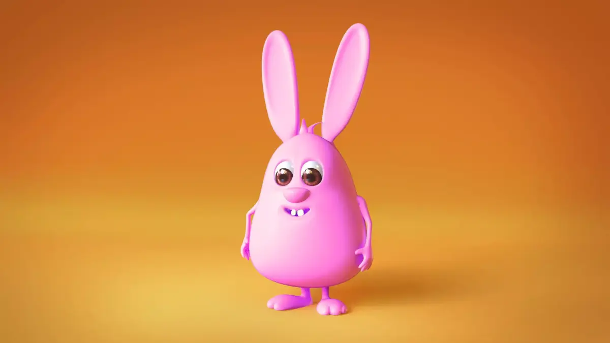 Bunny animation Low-poly 3D model