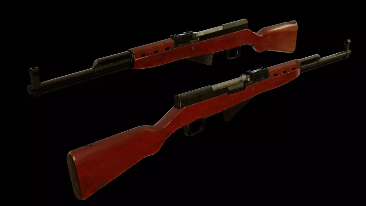 SKS Carabine Free low-poly 3D model