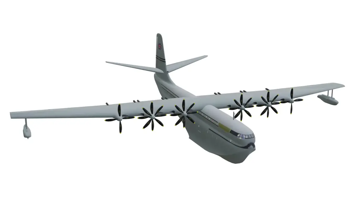 Saunders-Roe Princess Low-poly 3D model