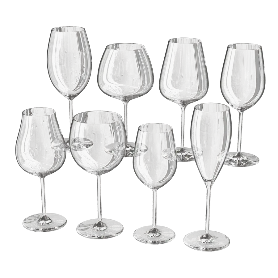  Empty Wine Glasses Model 