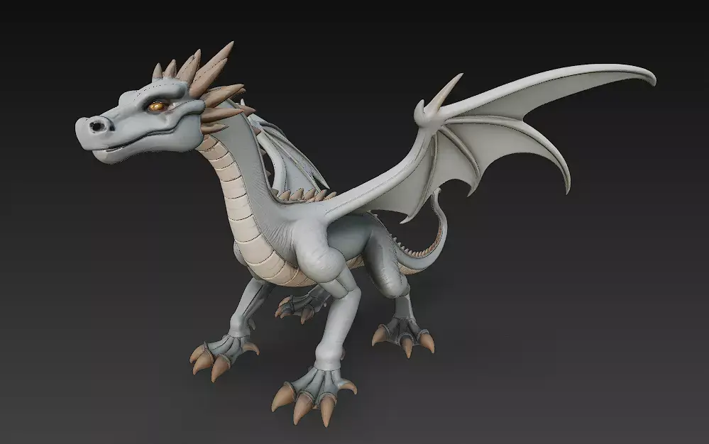 Dragon Realistic 3D Model Basic - Low Poly Realistic Low-poly 3D model shop