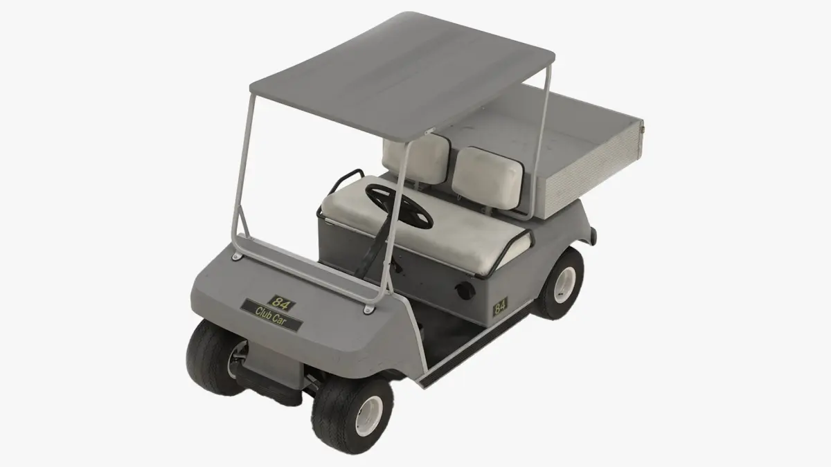 Golf Cart Utility Vehicle Rigged for Maya 3D model
