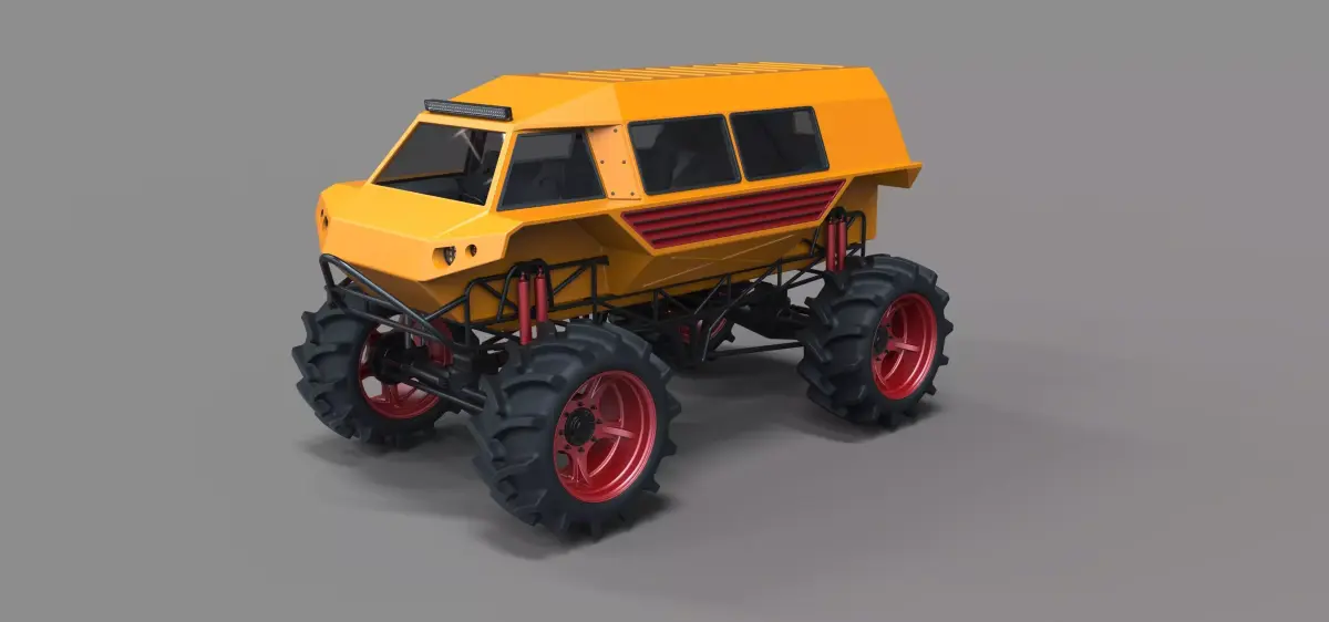 Fat mud truck 3D model