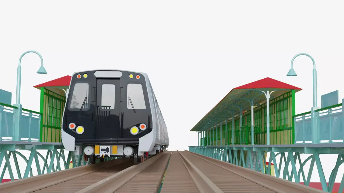 Metro scene 3D model purchase
